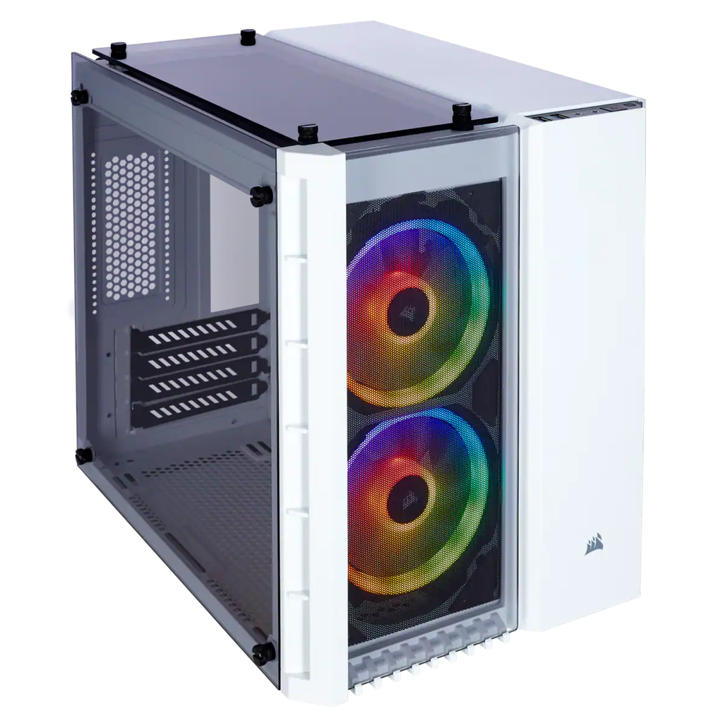 CASE MINI TOWER CORSAIR CRYSTAL 280X RGB WHITE, S/ FUENTE, VIDRIO